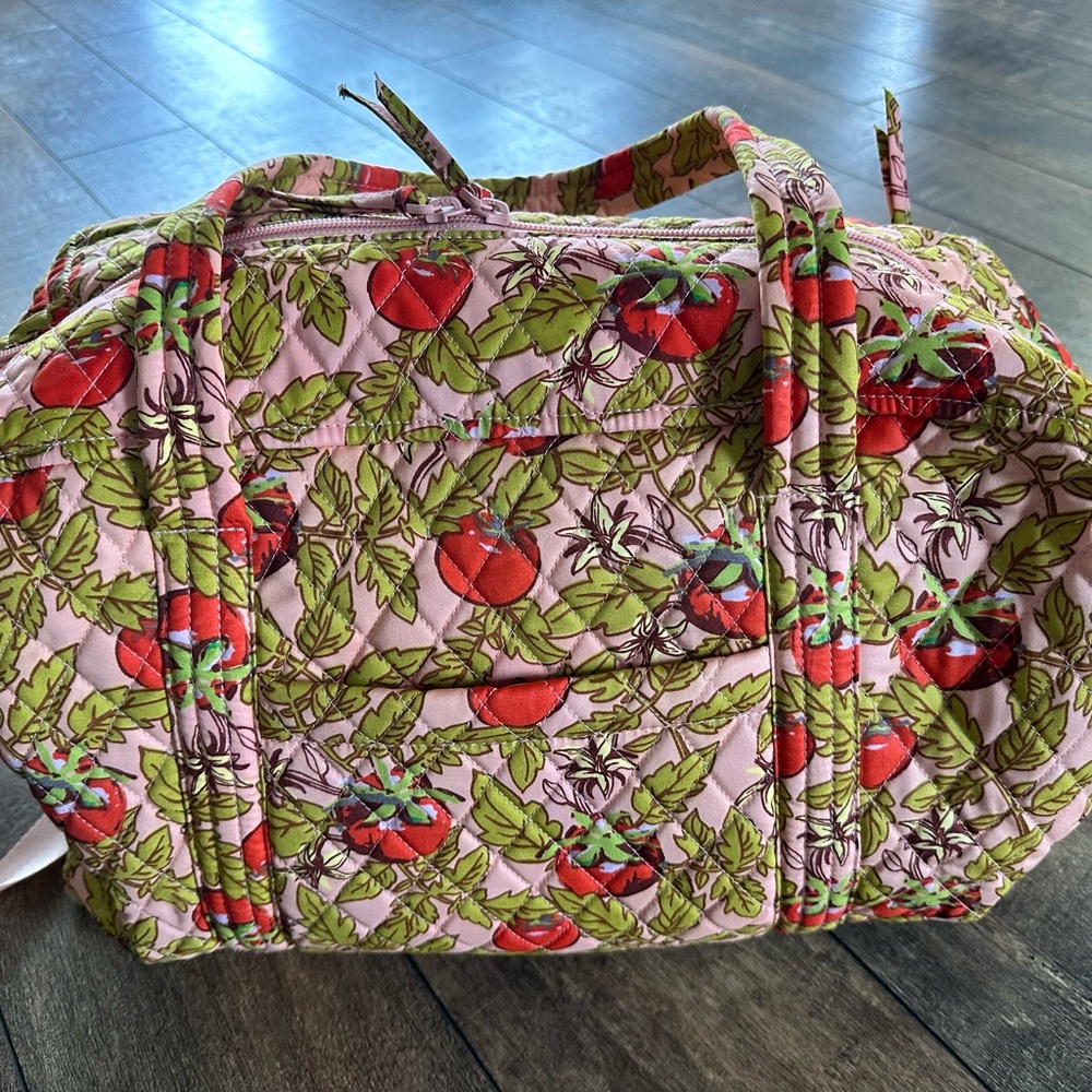Vera Bradley Pink and Green Floral Travel Bag